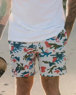 Porto Recycled All Purpose Swim Short - Seaweed Camo Pebble Gray