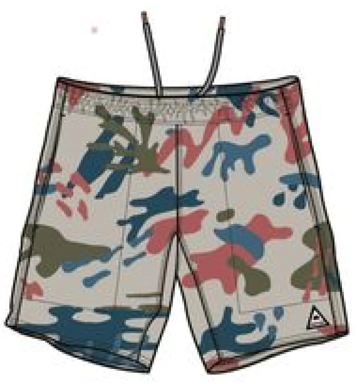 Porto Recycled All Purpose Swim Short - Seaweed Camo Pebble Gray