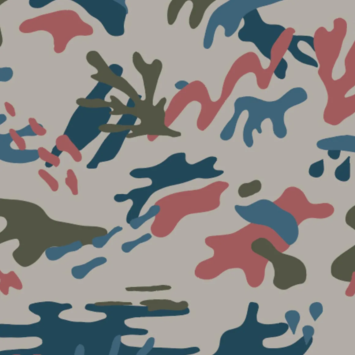 Porto Recycled All Purpose Swim Short - Seaweed Camo Pebble Gray