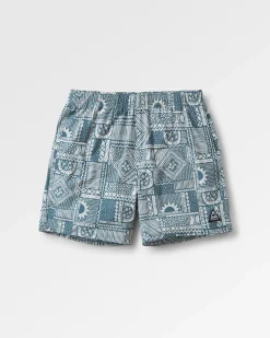 Porto Recycled All Purpose Swim Shorts - Vintage Patchwork Dark Forest