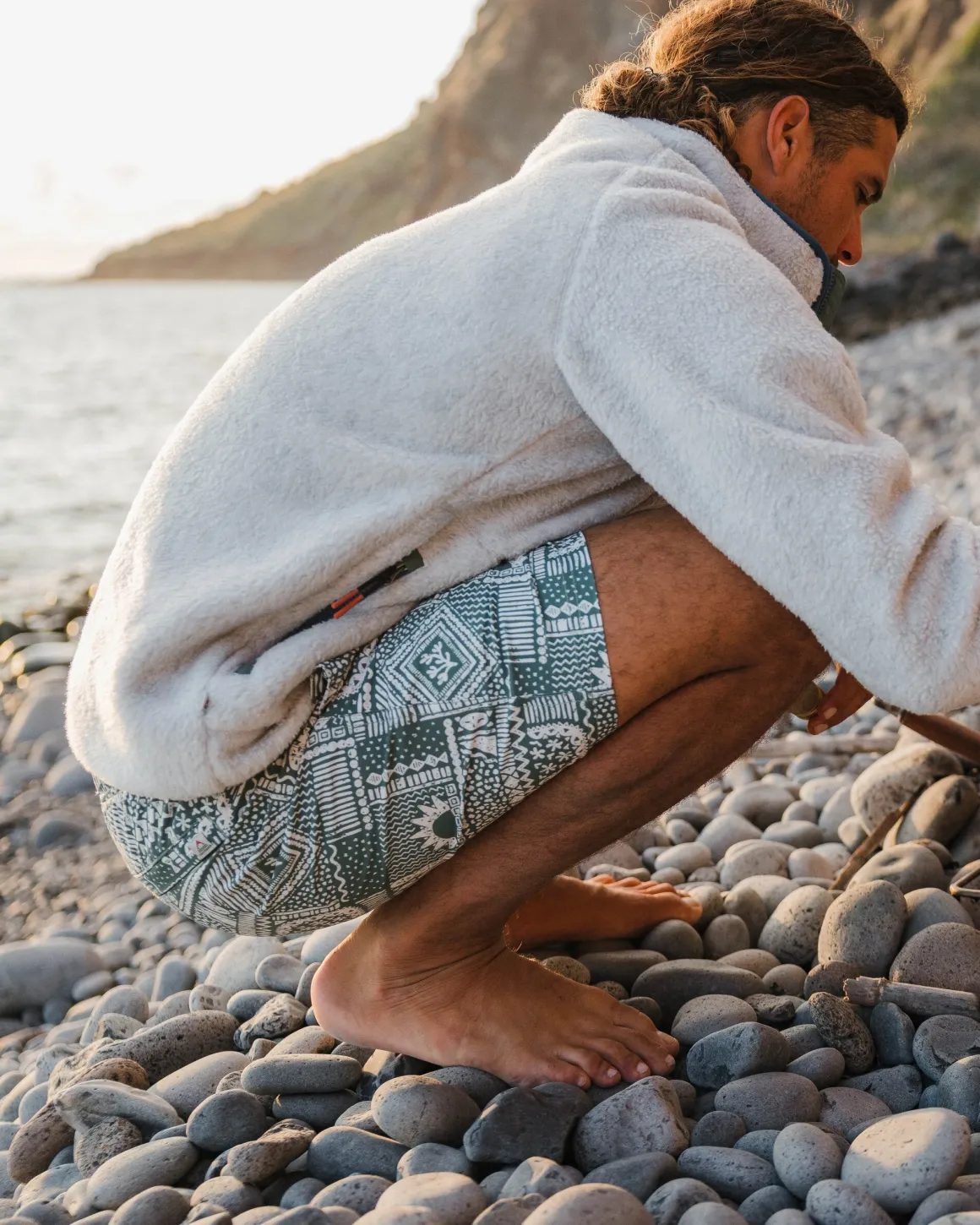 Porto Recycled All Purpose Swim Shorts - Vintage Patchwork Dark Forest