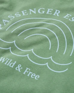 Rainbow Recycled Cotton Oversized Sweatshirt - Dark Ivy