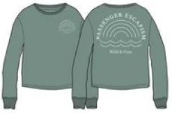 Rainbow Recycled Cotton Oversized Sweatshirt - Dark Ivy