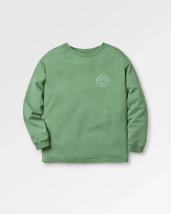 Rainbow Recycled Cotton Oversized Sweatshirt - Dark Ivy