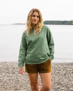 Rainbow Recycled Cotton Oversized Sweatshirt - Dark Ivy