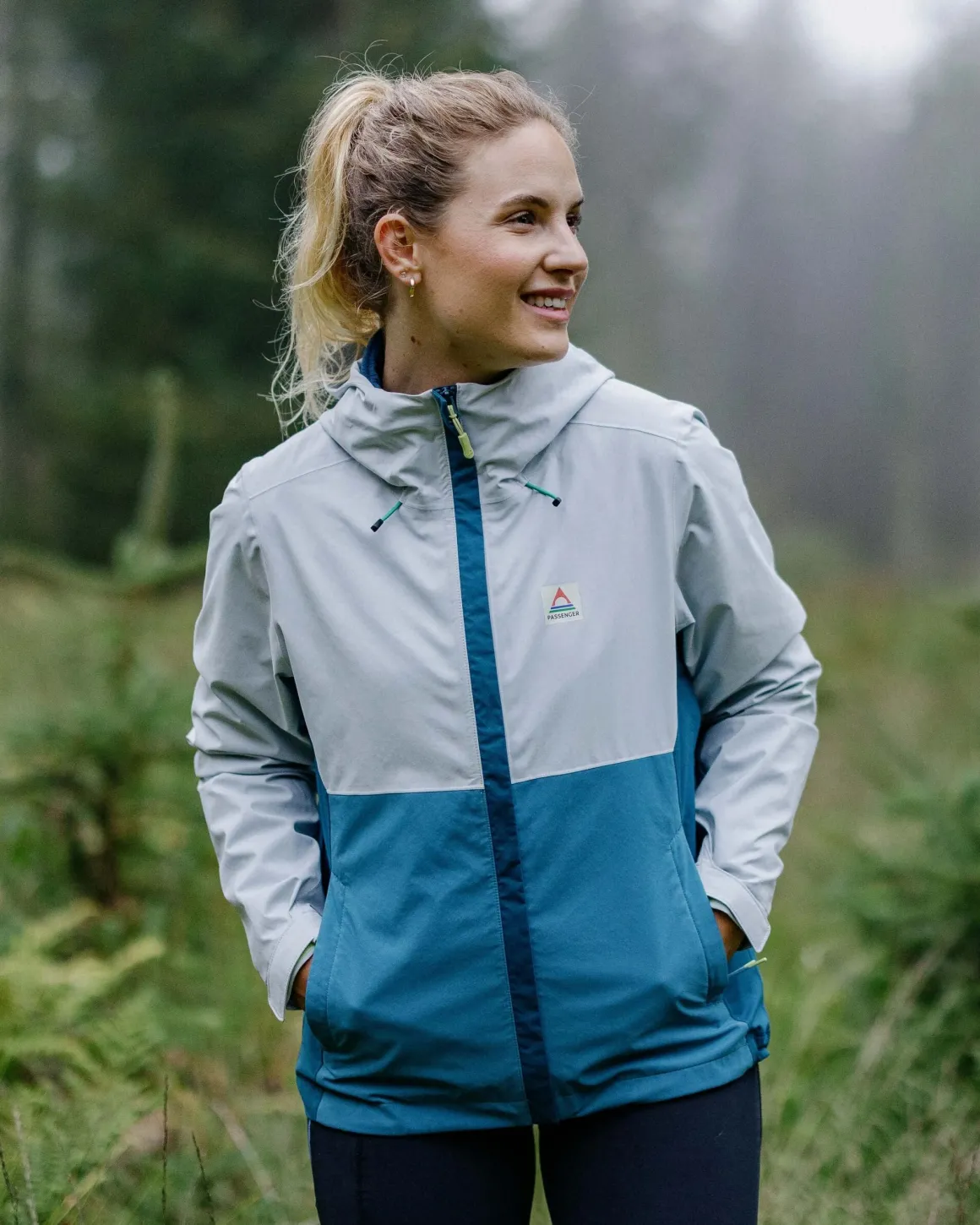 Rainstorm Recycled Waterproof Jacket - Gray Blue/Blue Steel