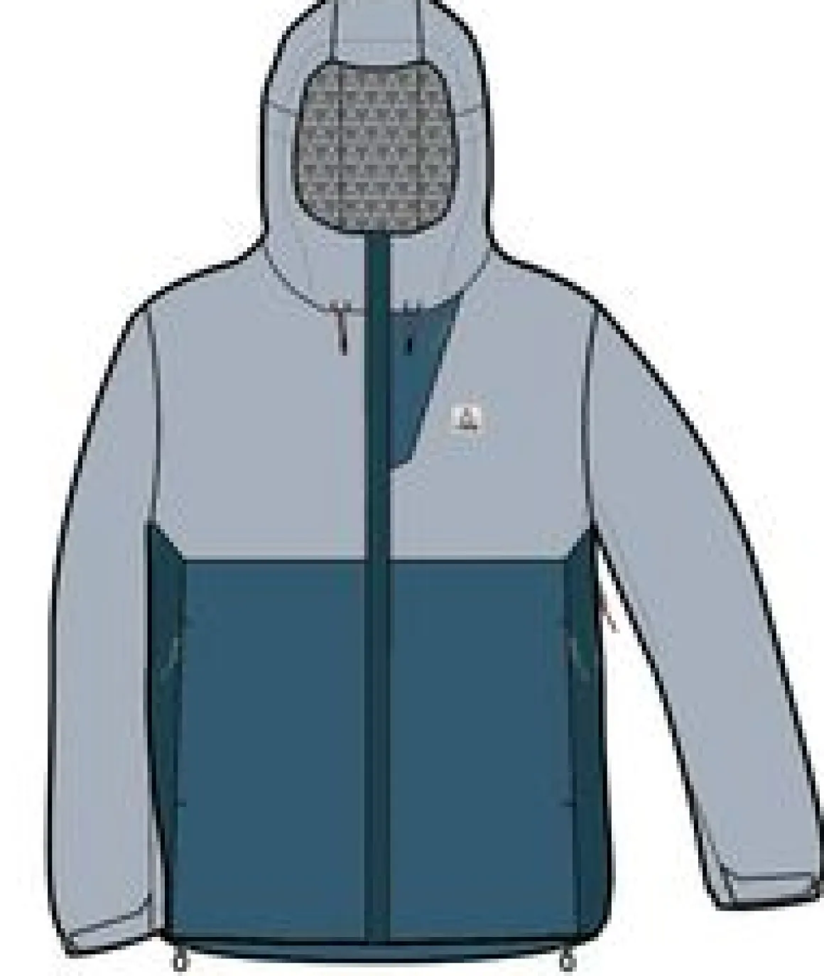 Rainstorm Recycled Waterproof Jacket - Gray Blue/Blue Steel