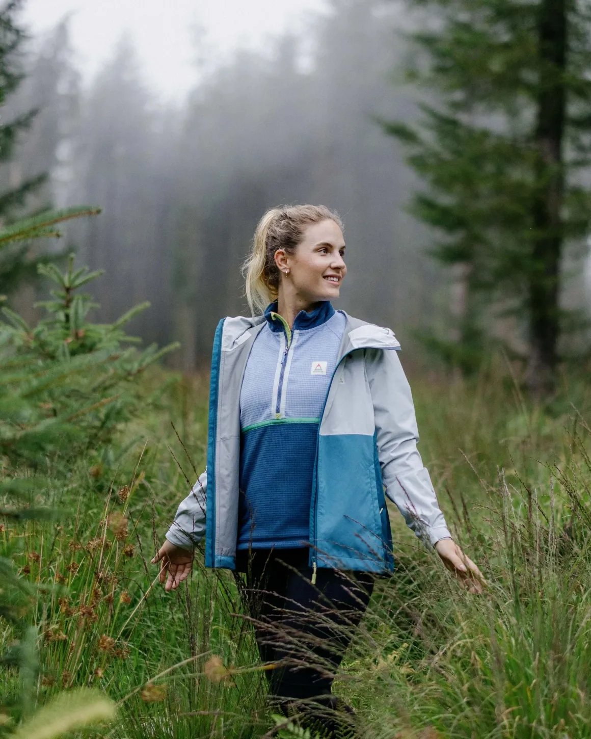 Rainstorm Recycled Waterproof Jacket - Gray Blue/Blue Steel