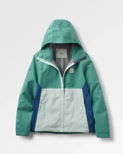Rainstorm Recycled Waterproof Jacket - Deep Sea/Surf Spray