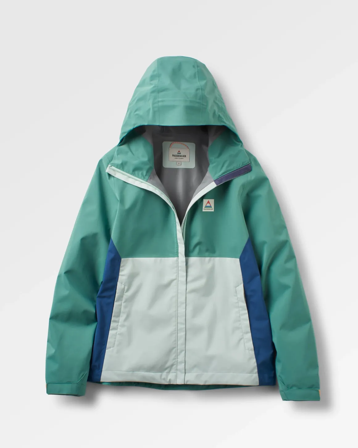 Rainstorm Recycled Waterproof Jacket - Deep Sea/Surf Spray