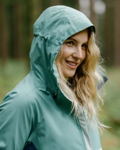 Rainstorm Recycled Waterproof Jacket - Deep Sea/Surf Spray