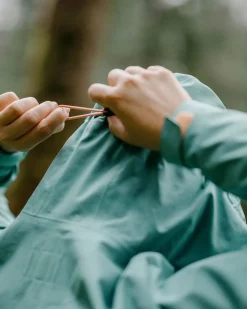 Rainstorm Recycled Waterproof Jacket - Deep Sea/Surf Spray