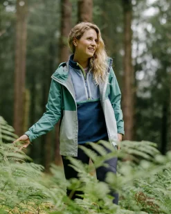 Rainstorm Recycled Waterproof Jacket - Deep Sea/Surf Spray