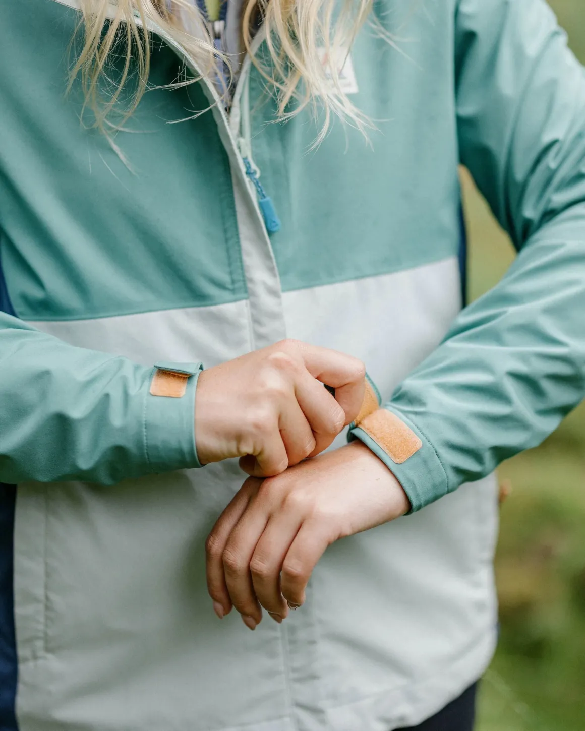 Rainstorm Recycled Waterproof Jacket - Deep Sea/Surf Spray