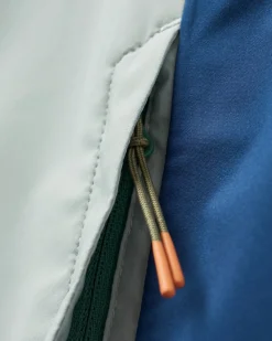 Rainstorm Recycled Waterproof Jacket - Deep Sea/Surf Spray