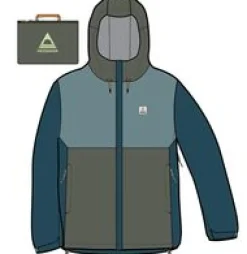 Rainstorm Recycled Waterproof Jacket - Tidal Blue/Arctic/Dusty Olive