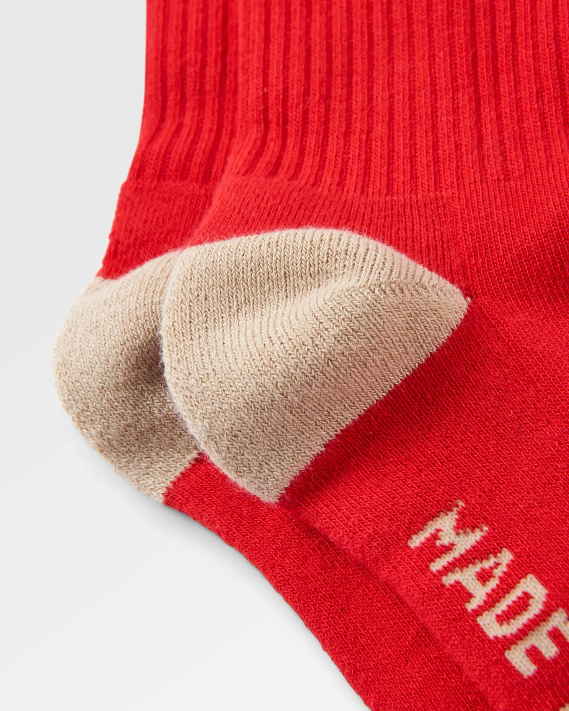 Rambler Organic Mid-weight Crew Socks - Red Ochre