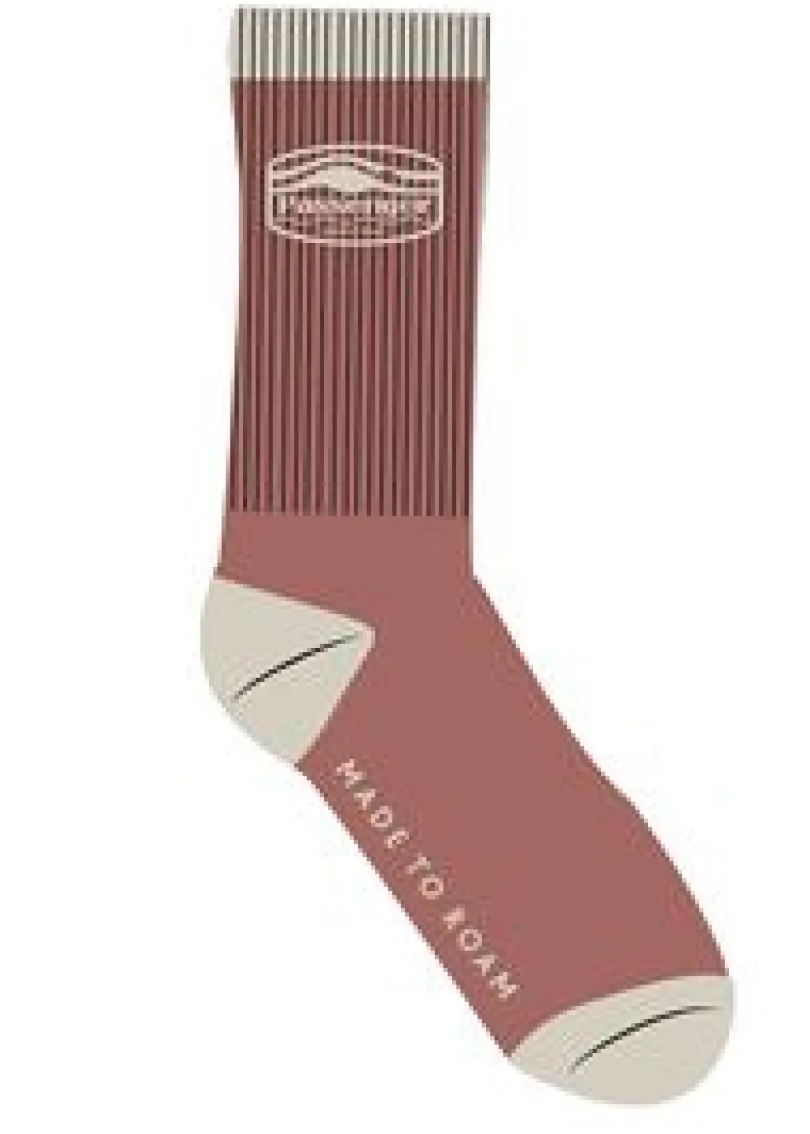 Rambler Organic Mid-weight Crew Socks - Red Ochre
