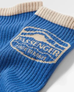 Rambler Organic Midweight Crew Socks - Moonlight Blue