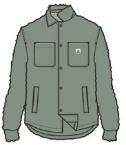 Rappel Recycled Sherpa Oversized Shirt - Pistachio