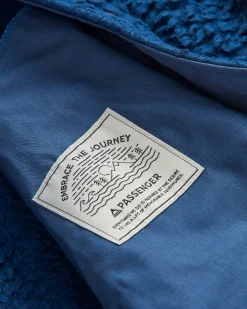 Rappel Recycled Sherpa Oversized Shirt - Dark Denim