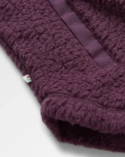 Rappel Recycled Sherpa Oversized Shirt Jacket - Deep Plum