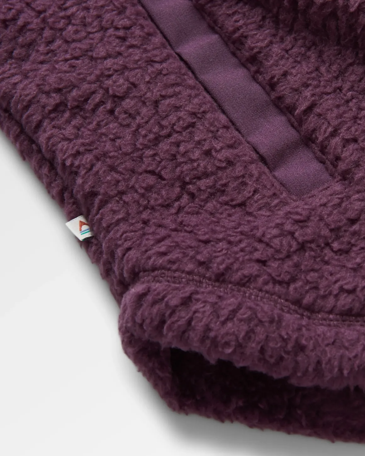 Rappel Recycled Sherpa Oversized Shirt Jacket - Deep Plum