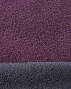 Recycled Polar Fleece Beanie - Deep Plum/Charcoal