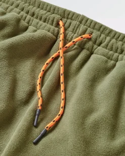 Recycled Polar Fleece Jogger - True Black/Khaki Green