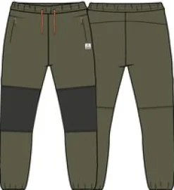 Recycled Polar Fleece Jogger - True Black/Khaki Green