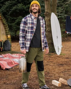 Recycled Polar Fleece Jogger - True Black/Khaki Green