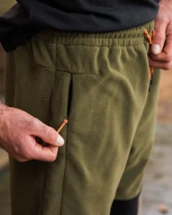 Recycled Polar Fleece Jogger - True Black/Khaki Green