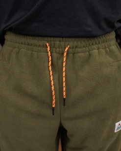 Recycled Polar Fleece Jogger - True Black/Khaki Green