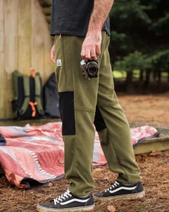 Recycled Polar Fleece Jogger - True Black/Khaki Green