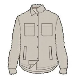 Recycled Rappel Sherpa Oversized Shirt - Oatmeal