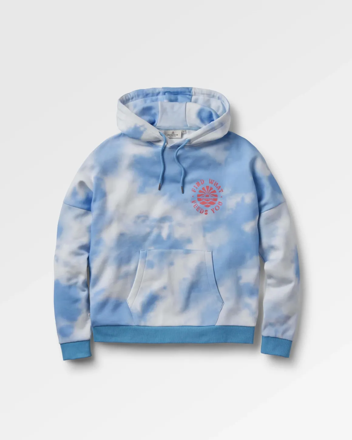 Rediscover Printed Hoodie - Tie Dye Cornflower