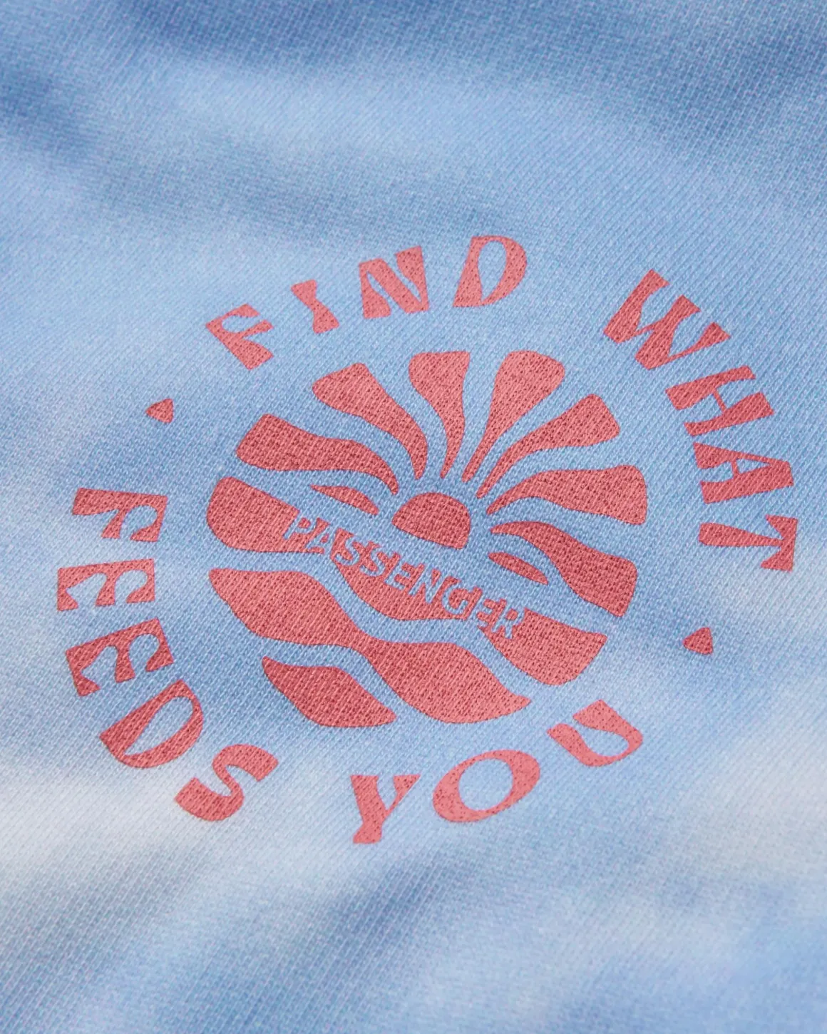 Rediscover Printed Hoodie - Tie Dye Cornflower