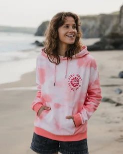 Rediscover Printed Hoodie - Tie Dye Shell Pink
