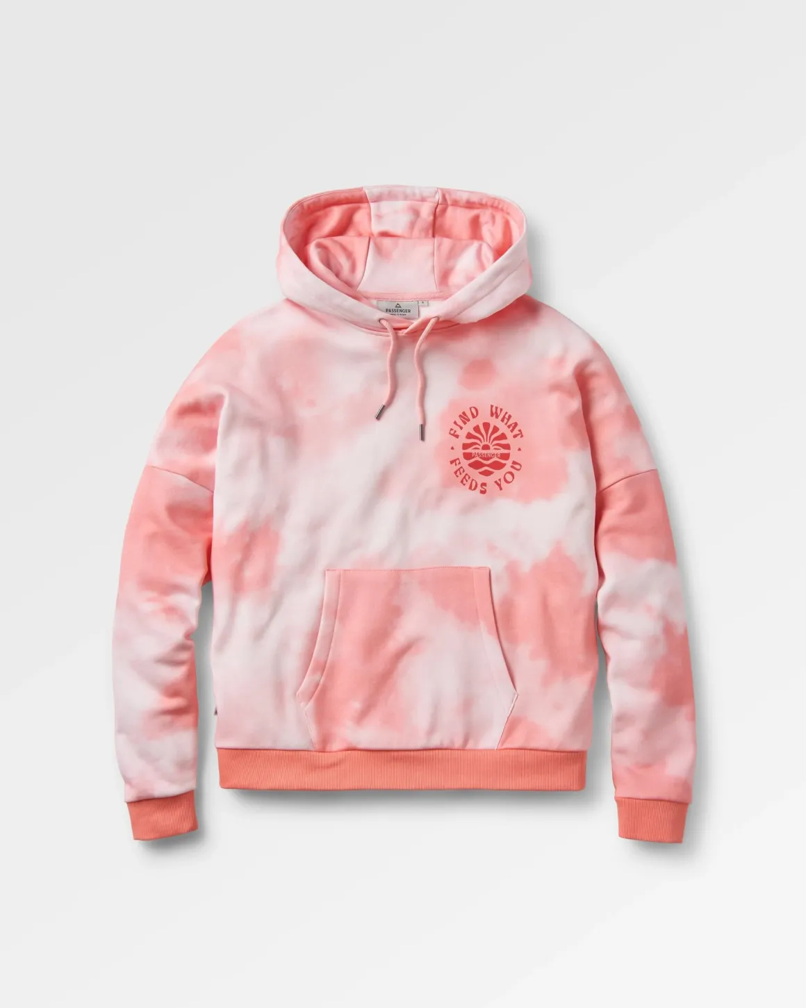 Rediscover Printed Hoodie - Tie Dye Shell Pink
