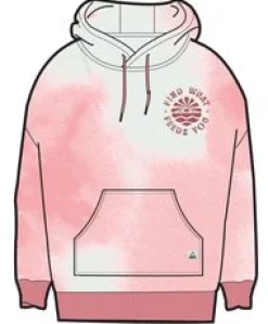 Rediscover Printed Hoodie - Tie Dye Shell Pink