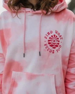 Rediscover Printed Hoodie - Tie Dye Shell Pink