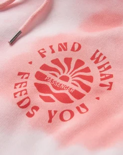 Rediscover Printed Hoodie - Tie Dye Shell Pink