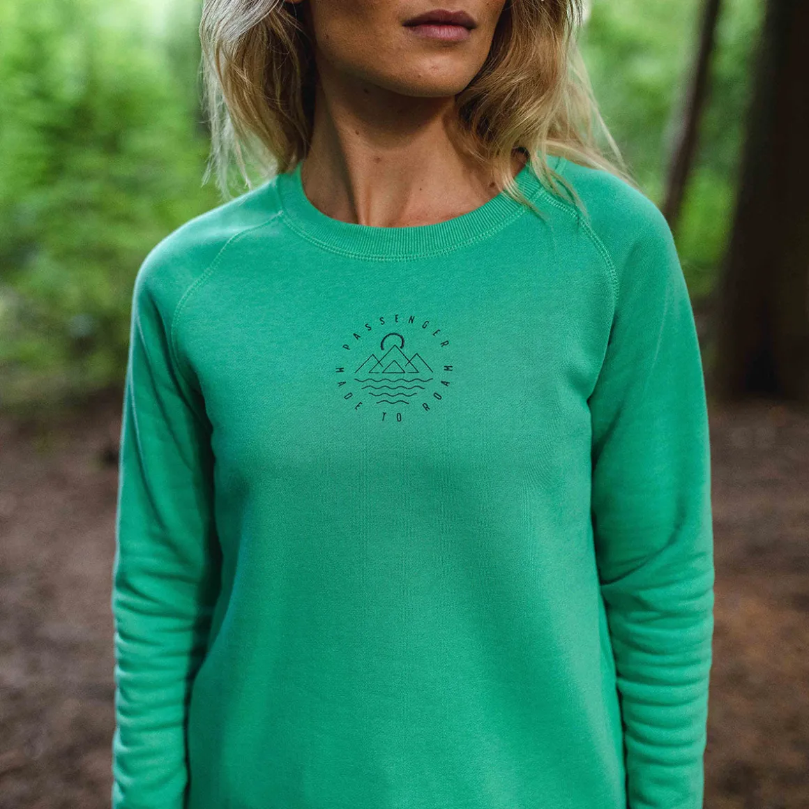 Remote Recycled Cotton Long Sleeve Sweatshirt - Green Spruce