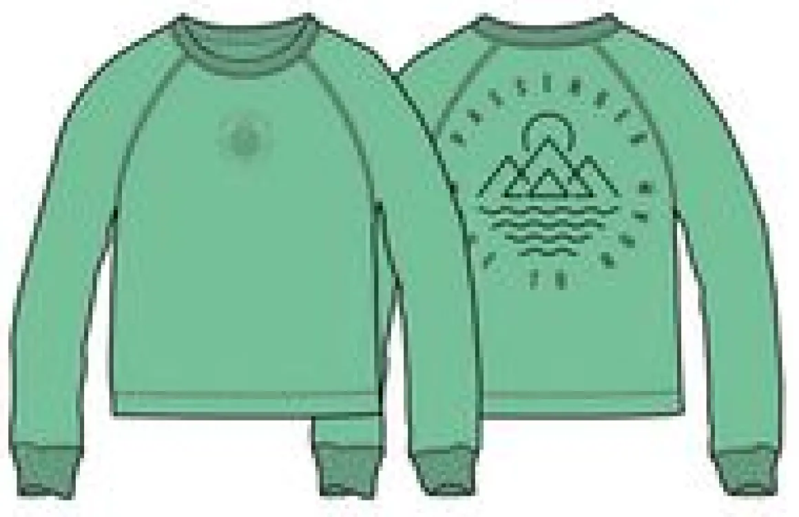 Remote Recycled Cotton Long Sleeve Sweatshirt - Green Spruce