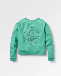 Remote Recycled Cotton Long Sleeve Sweatshirt - Green Spruce