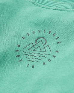 Remote Recycled Cotton Long Sleeve Sweatshirt - Green Spruce