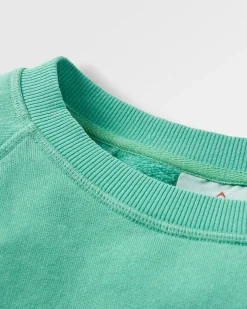Remote Recycled Cotton Long Sleeve Sweatshirt - Green Spruce