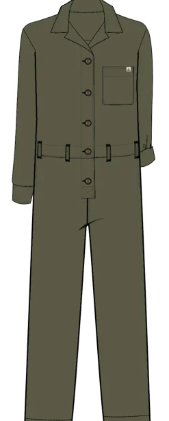 Resonate Organic Cotton Boiler Suit - Khaki