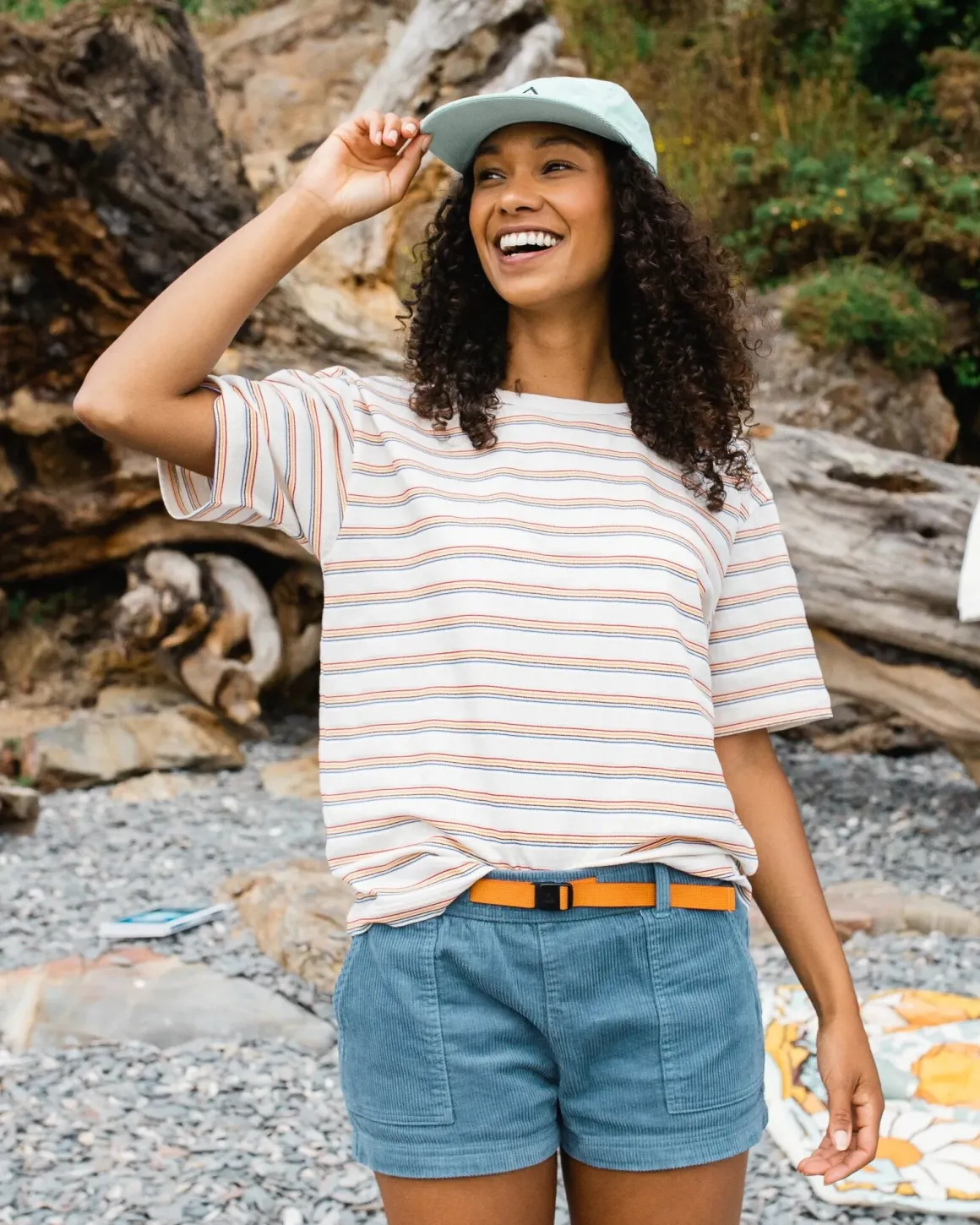 Retro Vibes Organic Cotton T-Shirt - Retro Stripe