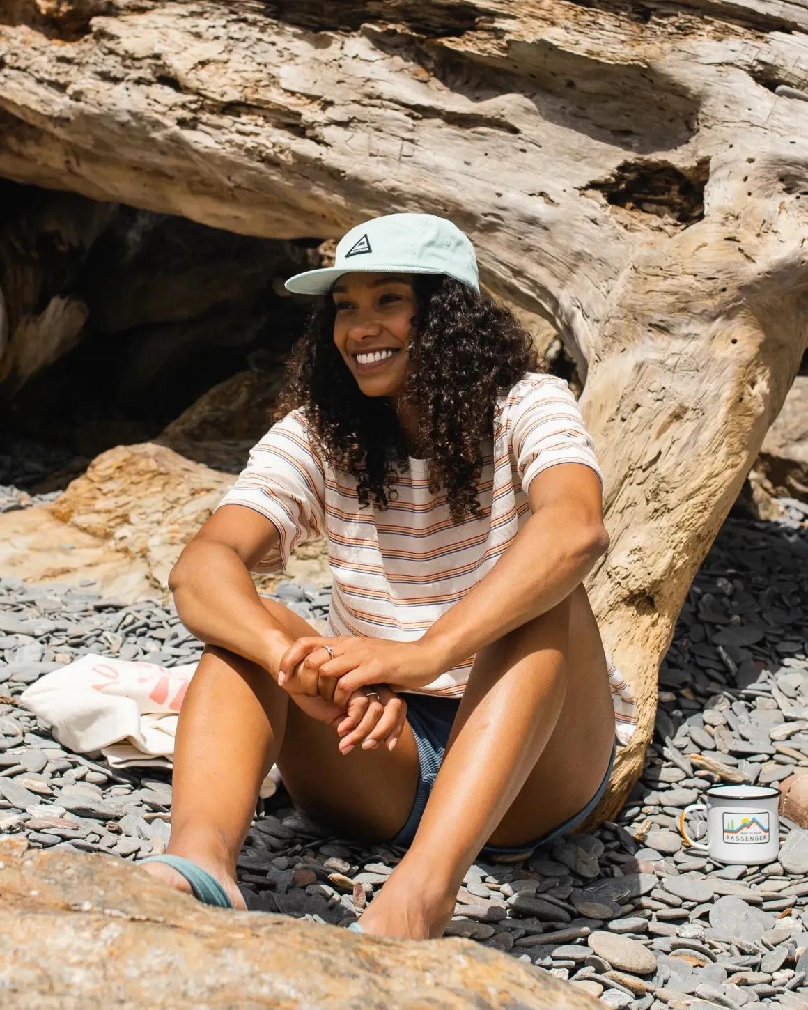 Retro Vibes Organic Cotton T-Shirt - Retro Stripe